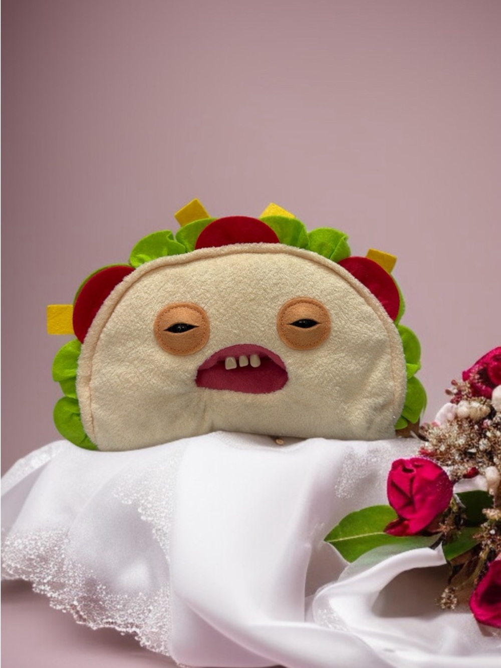 Fuggler Fuggalicious Wacko Taco 9" Plush Food Ugly Funny Realistic Teeth